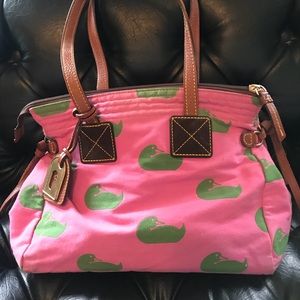 Dooney & Bourke Pink & Green Shoulder Bag